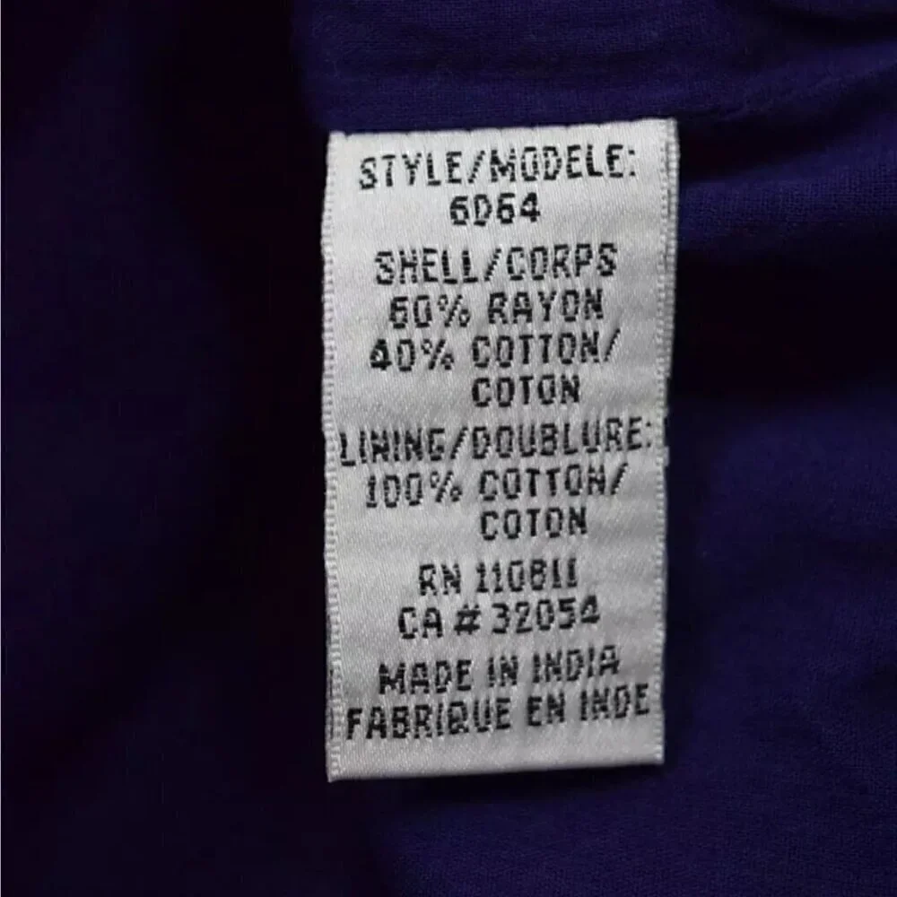 YOANA BARASCHI ROSETTE NECKLINE INDIGO-PURPLE DRESS - Picture 8 of 8